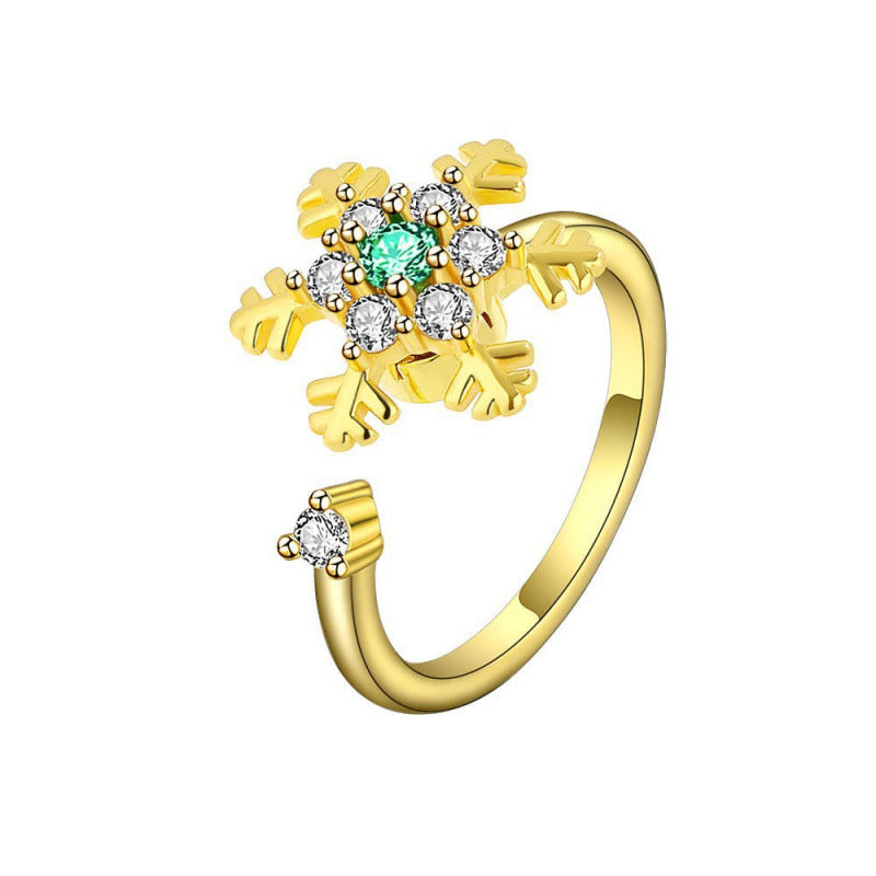 Women's Rotatable Design Fashion Personality Trendy Cold Light Rings