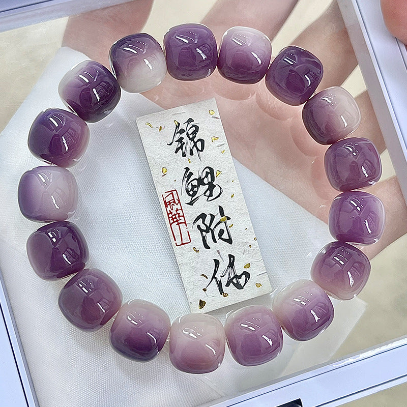 Women's & Men's Chestnut Tea Bodhi Root Pliable Temperament Bracelet