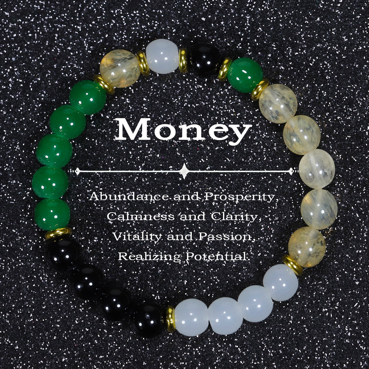 Tigereye Natural Stone Beaded Crystal Unisex Bracelet