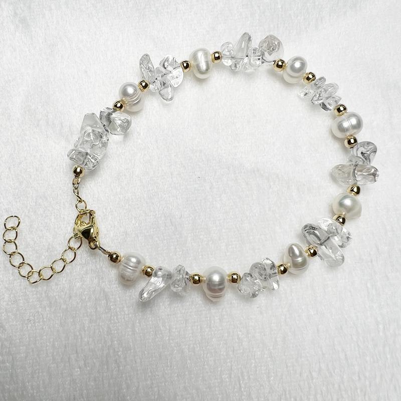 Freshwater Pearl With Crystal Gravel Live Broadcast Amethyst Bracelets