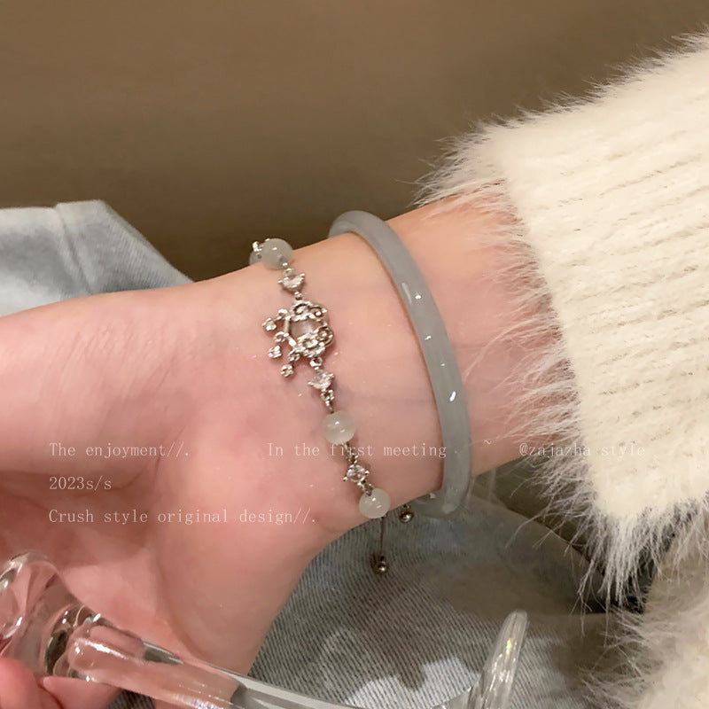 Safety Lock Opal Chinese Style Retro National Bracelet