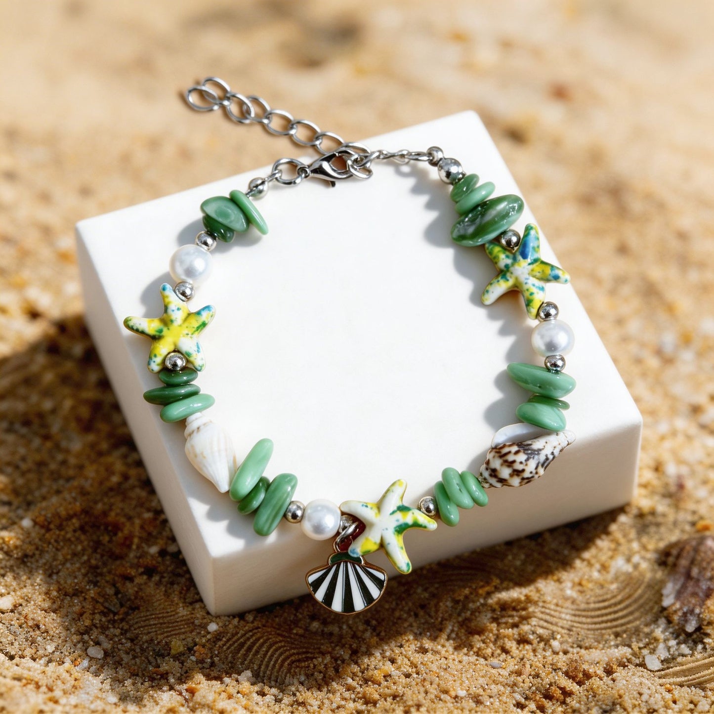 Ocean Style Shell Pearl Travel Gift Bracelets