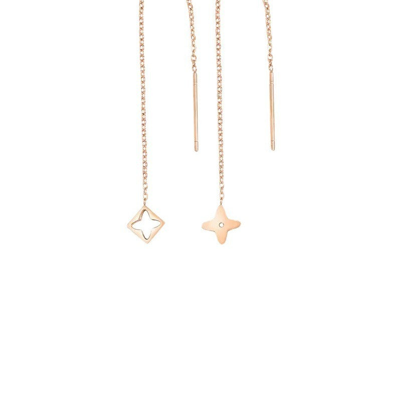 Women's Lines Trendy Simple Titanium Steel Light Luxury Ear Line