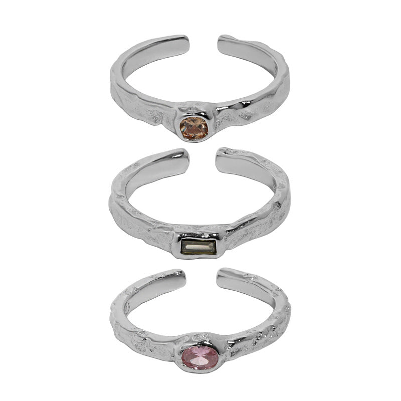 Style Niche Design Micro Inlaid Zircon Rings