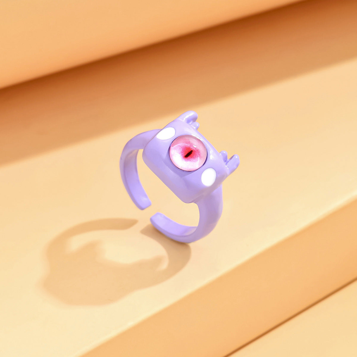 Monster Black Cat Female Dopamine Big Eyes Couple Little Finger Ring