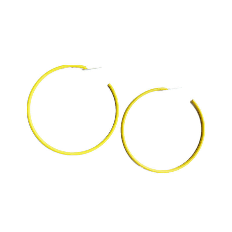Women's Dopamine Large Hoop Trendy Simple Cold Style Graceful Rings