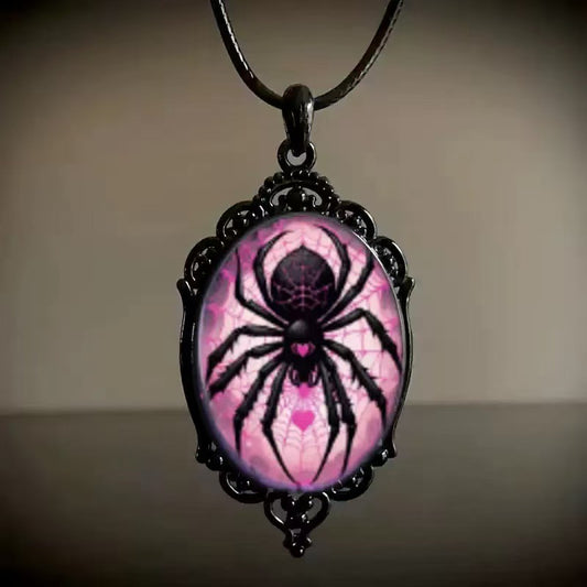 Halloween Blood Spider Round Web Vintage Earrings