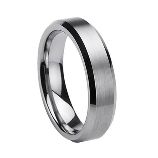 Men's Black Matte Stainless Steel Small Commodity Rings