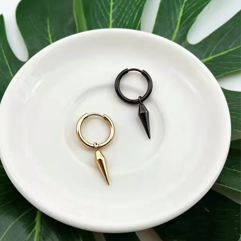 Little Devil Pointed Tapered Stainless Steel Cool Hip Hop Style Rings