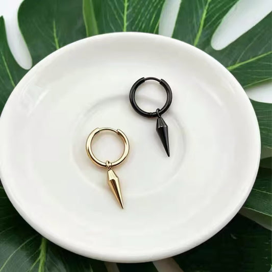 Little Devil Pointed Tapered Stainless Steel Cool Hip Hop Style Rings