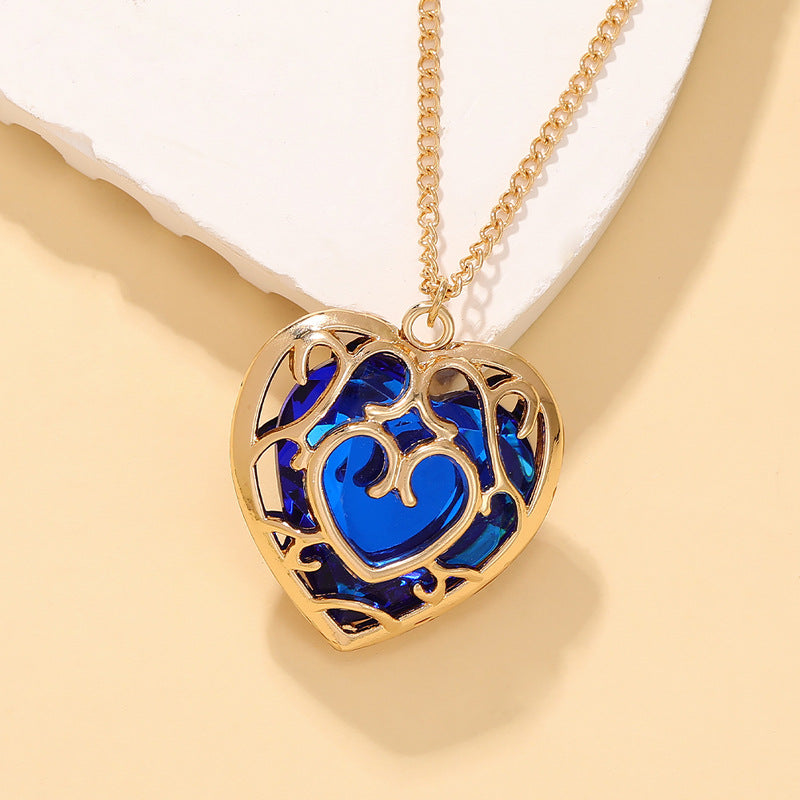 Ornament Hollow Heart Crystal Hot Peripheral Necklaces