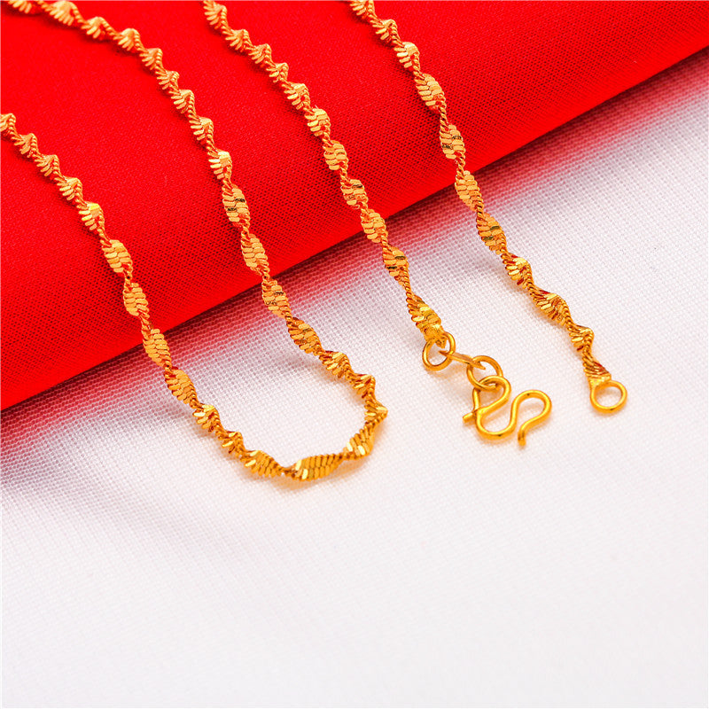 Women's Alluvial Gold Imitation Real Fake Stall Live Broadcast Clavicle Necklaces