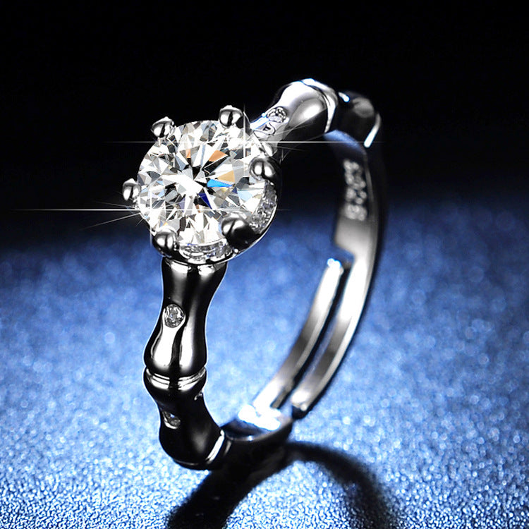 Women's Moissanite More Than Karat Imitation Diamond Rings