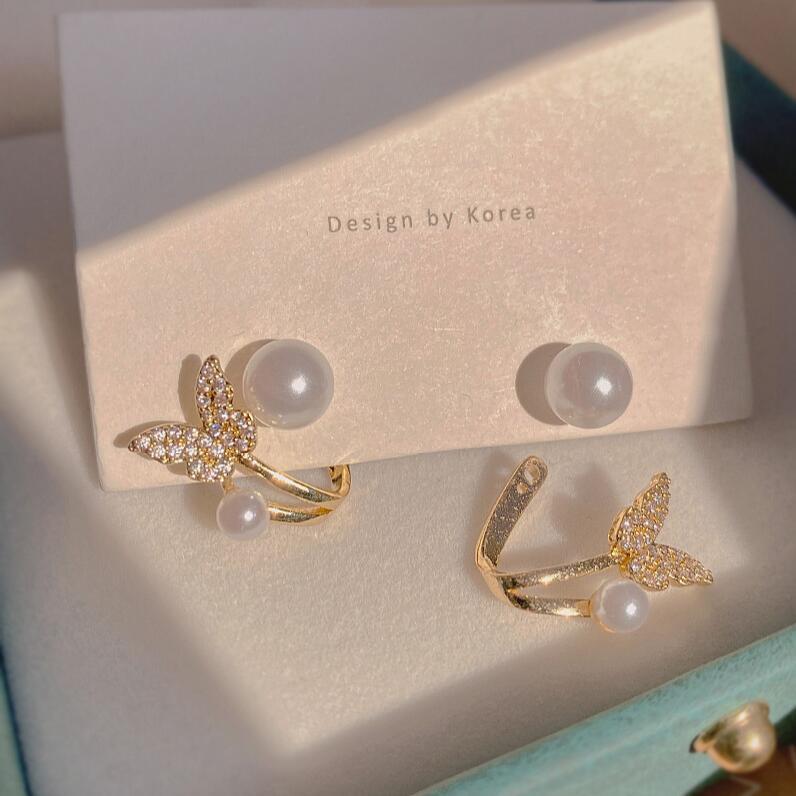 Classic Style Design Tulip Pearl Korean Earrings