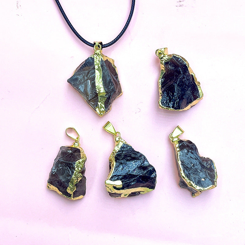 Edging Gilding With Shape Citrine Pink Pendants