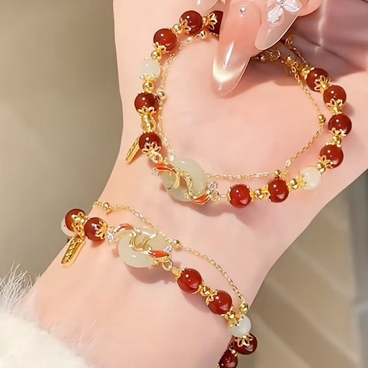 Koi Good Luck Safety Buckle Female Bracelet