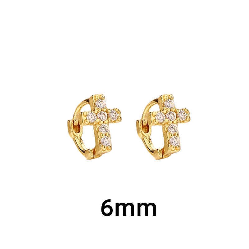 Diamond Cross Personalized Street Style Fashion Geometric Ear Buckle
