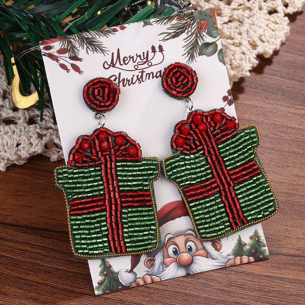 Bead Exaggerated Personalized Handmade Beaded Ethnic Earrings