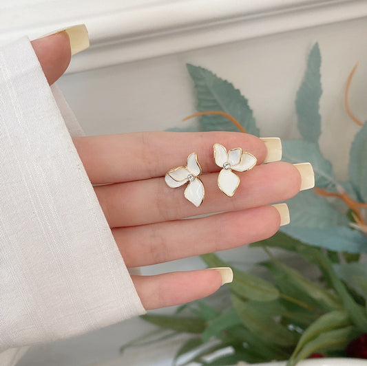 Women's Flower Elegant Korean Style For Small Simple Trendy Ear Stud Earrings