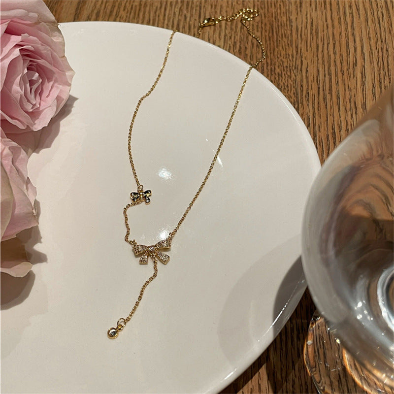 Women's Mori Style Blue Mermaid Tears Fish Cat Clavicle Chain Light Necklace