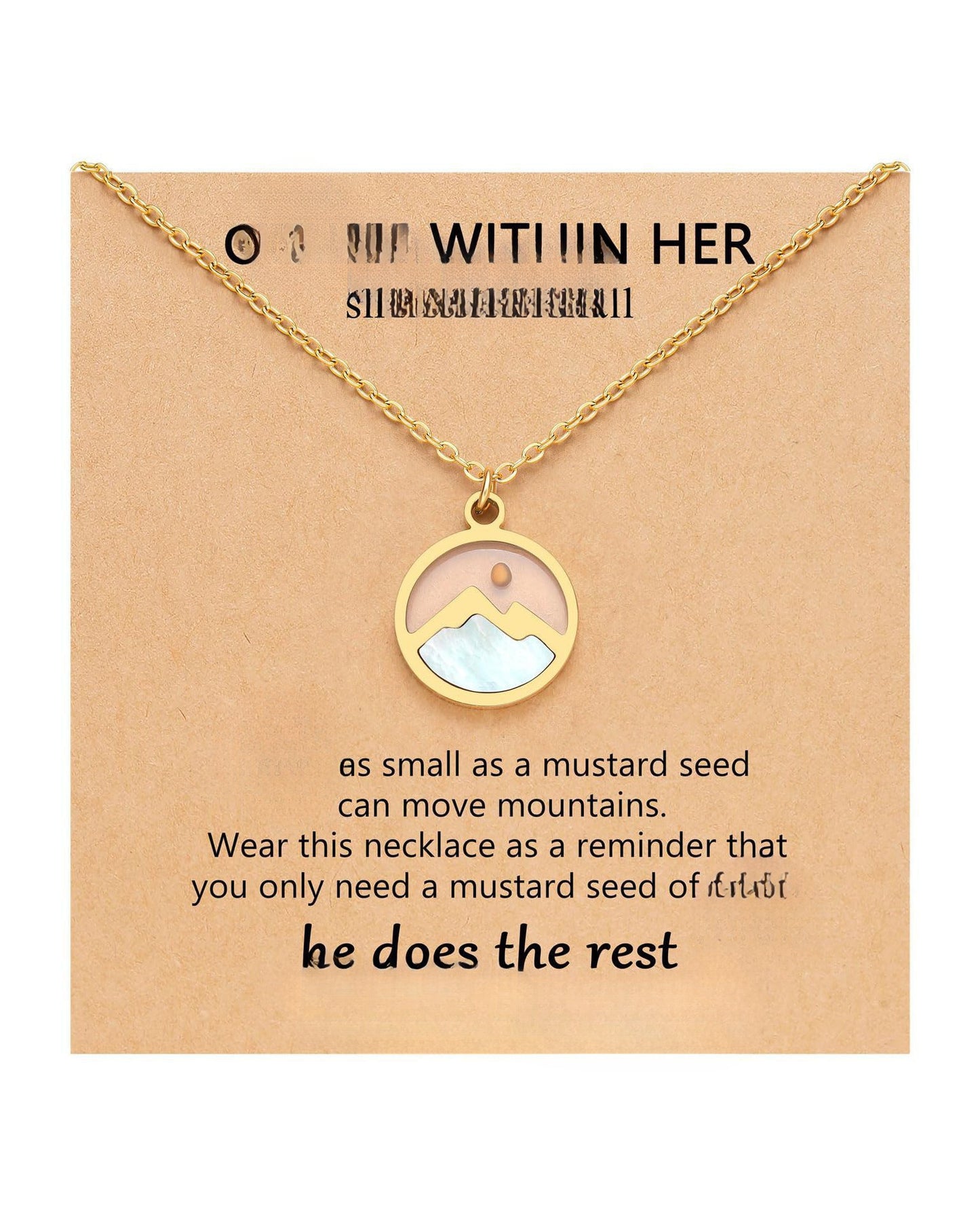 Women's & Men's Fashion Cabbage Seed Oval Stainless Steel Necklace