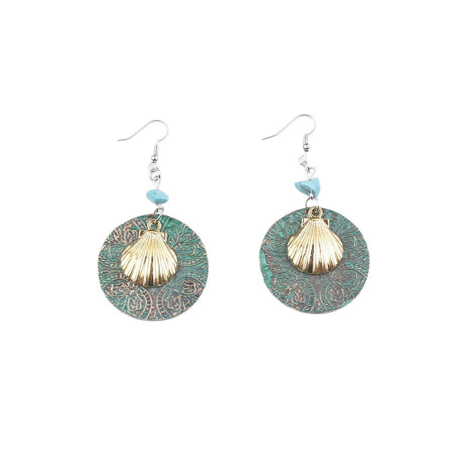 Women's Multiple Options Bohemian Ethnic Turquoise Eardrops Combination Earrings