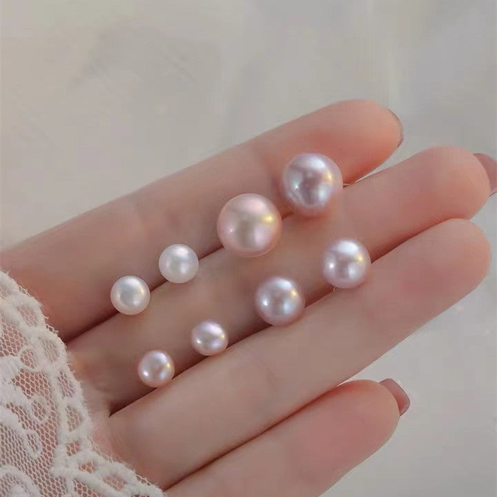 Women's Elegant Gentle Natural Freshwater Pearl Light Luxury Stud Earrings