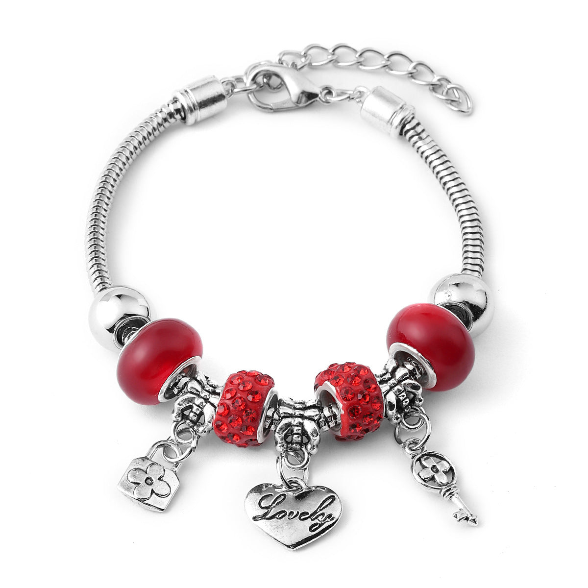 Glass Bead Small Elephant Lucky Tree Retro Transparent Bracelet