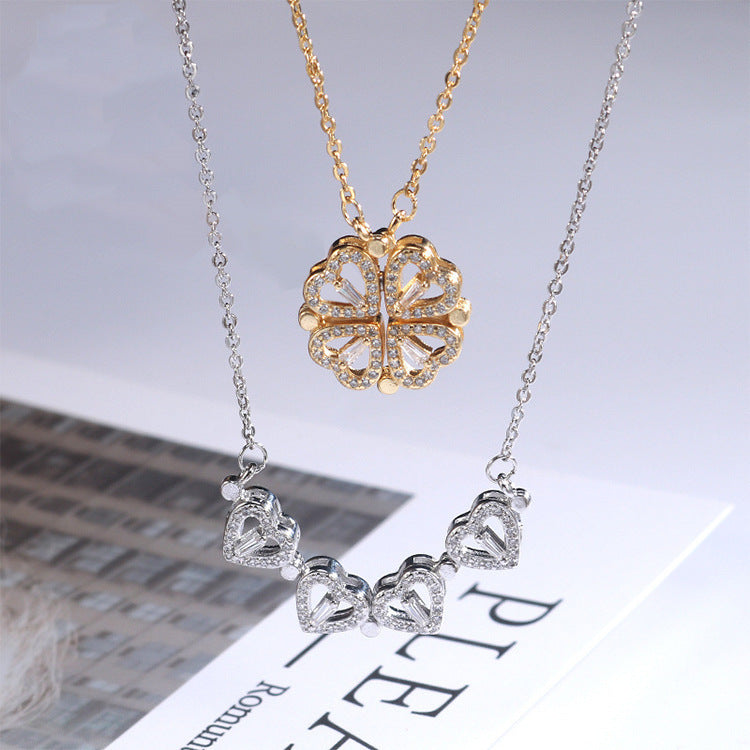 Female Clavicle Chain Simple Four-leaf Clover Necklaces