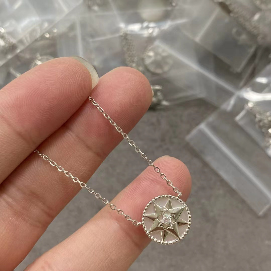 Star Female Clavicle Chain White Shell Necklaces