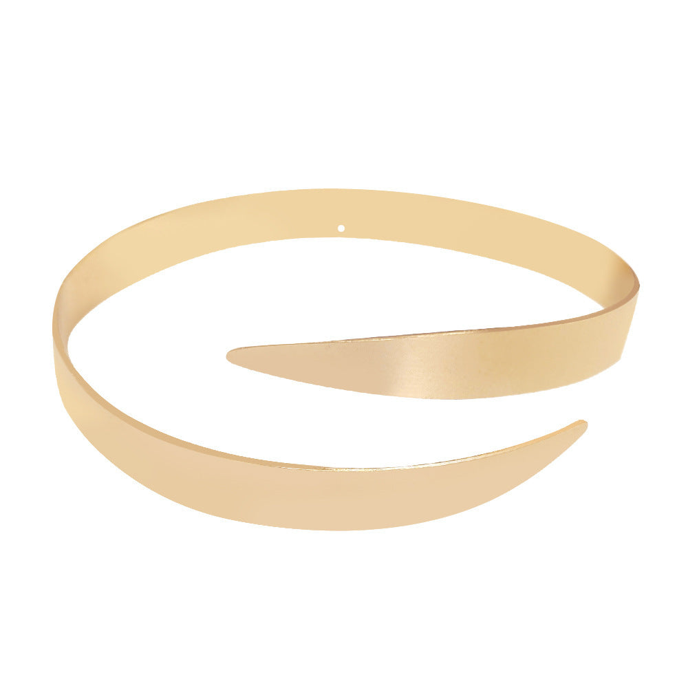 Women's Upper Arm Golden Bride Open-ended Simple Bracelet