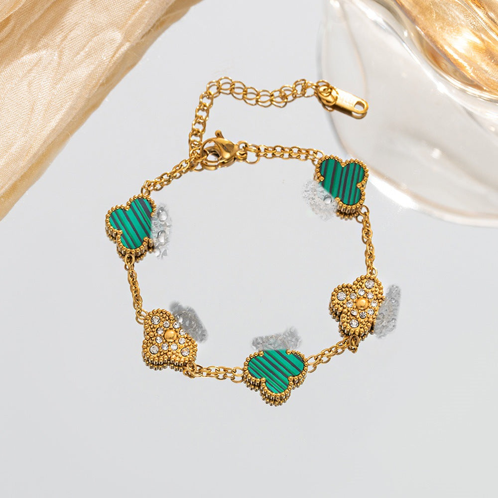 Diamond Clover Light Luxury High-grade Female Niche Simple Bracelet