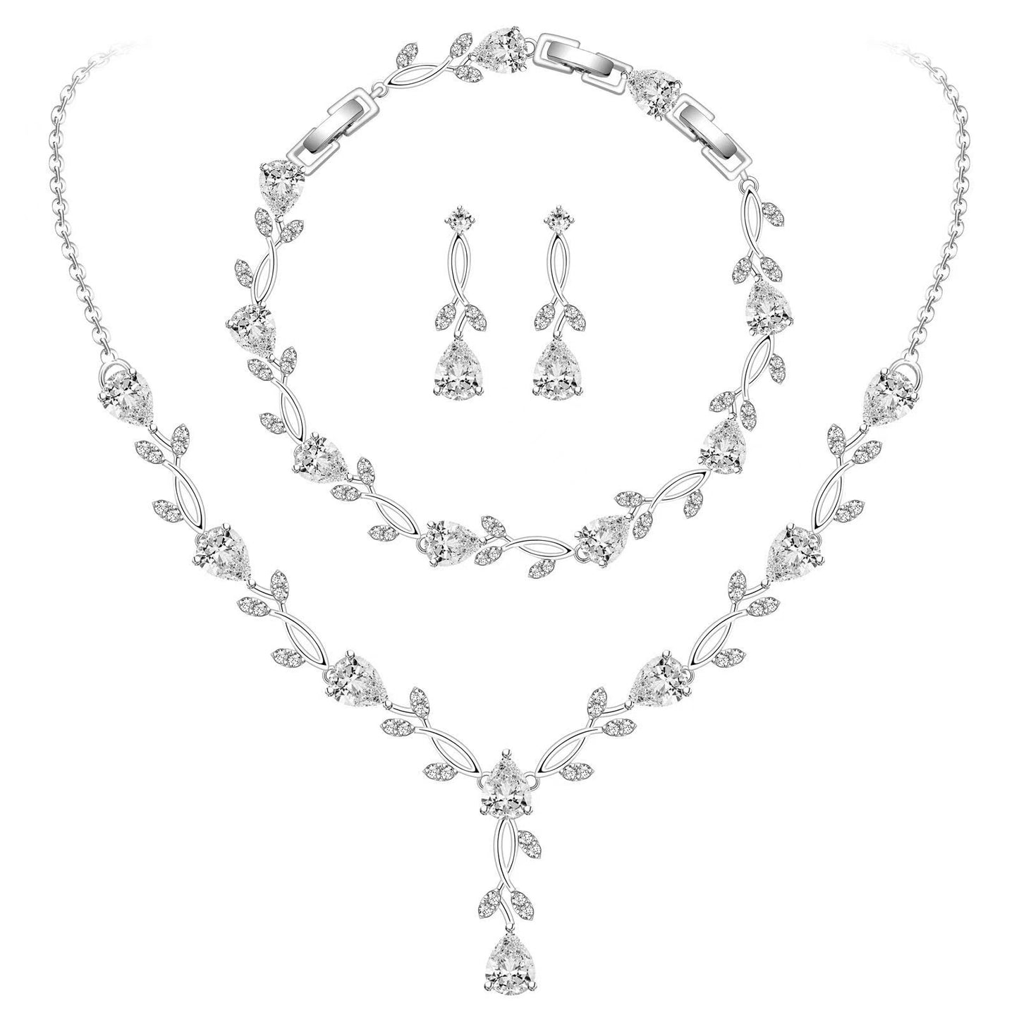 Unique Classic Stylish Cool Diamond Alloy Jewelry Set