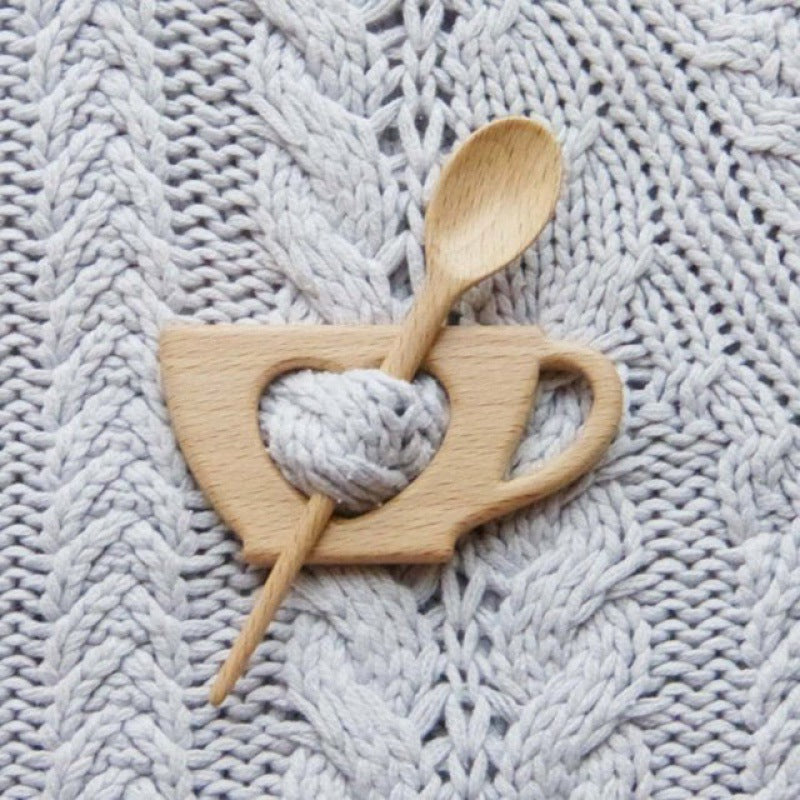 Wooden Brooch Winter Scarf Pin Animal Brooches