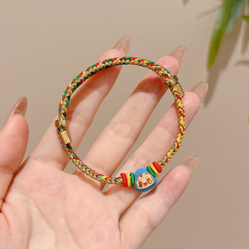 Women's & Men's Colorful Braided Rope Thread Design Simple Bracelet