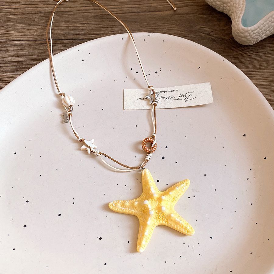 Women's Seaside Wear Accessory Island Vacation Style Sweater Necklaces