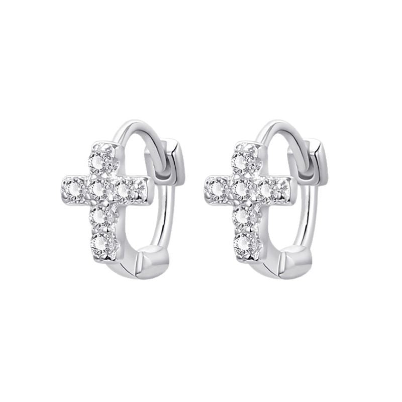 Diamond Cross Personalized Street Style Fashion Geometric Ear Buckle