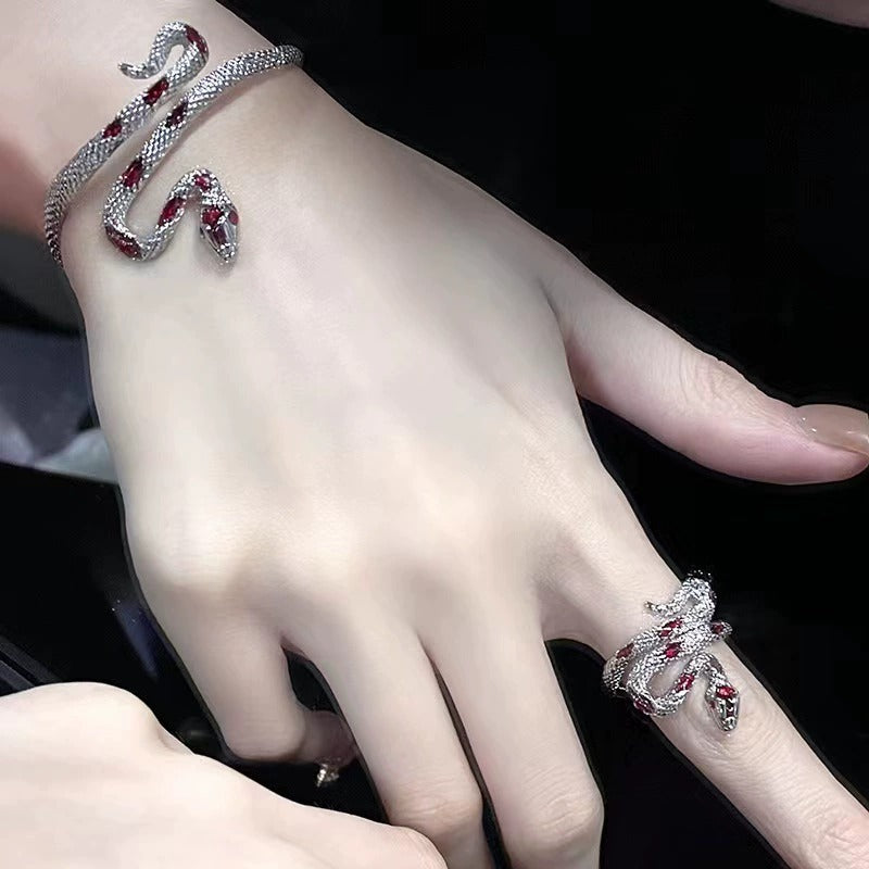 Women's & Men's Niche Snake-shaped Cold Light Luxury Open Unisex Style Personality Bracelets