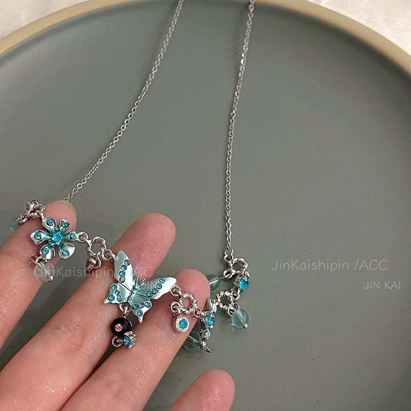 Butterfly Drop Female Mori Style Niche Exquisite Fashion Sweet Necklace