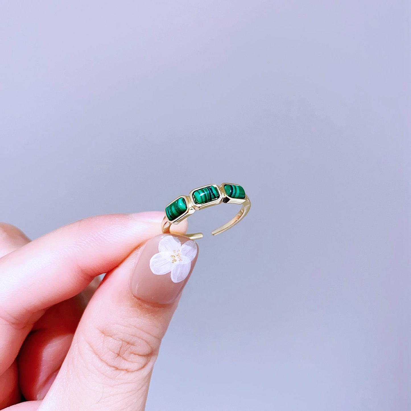 Light Luxury Minority Design Colorful Gemstone Rings
