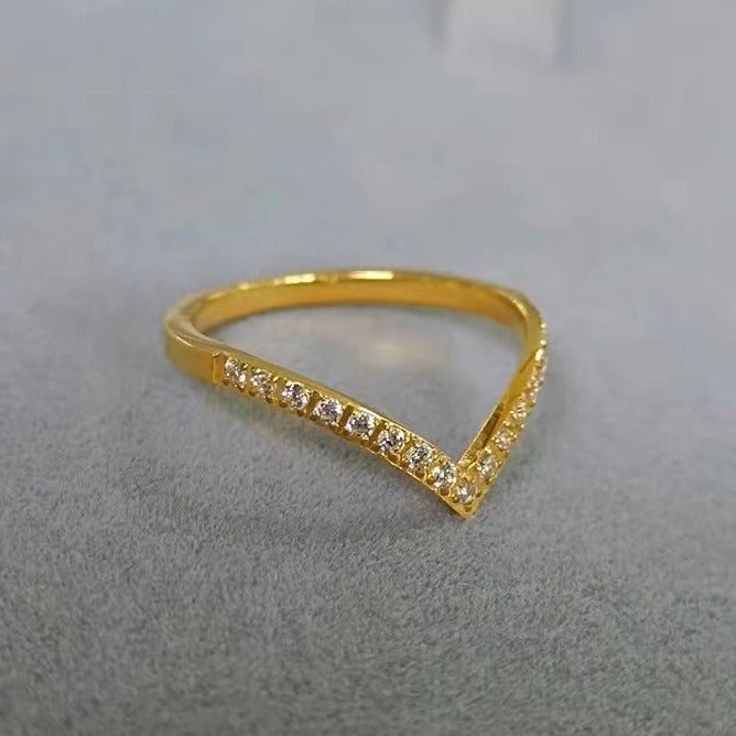Steel Female Niche High Sense Graceful Fashionable Finger Zircon Gang Rings