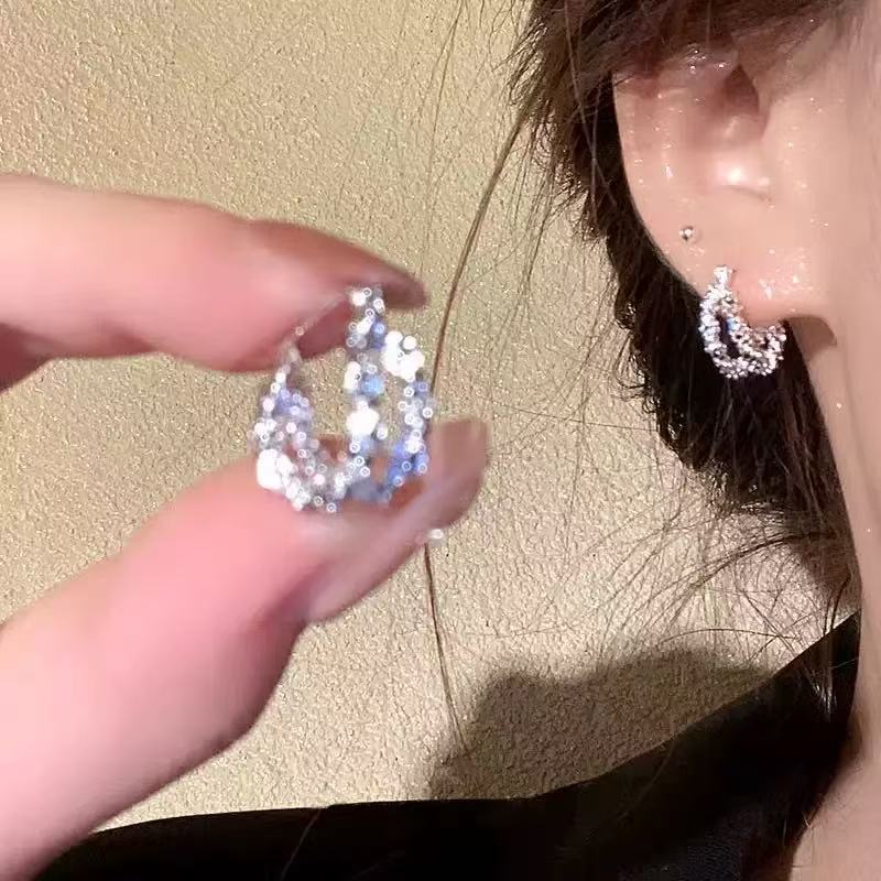 Luxury Pearl Water Drop Niche High Sense Temperament Fashion Earrings