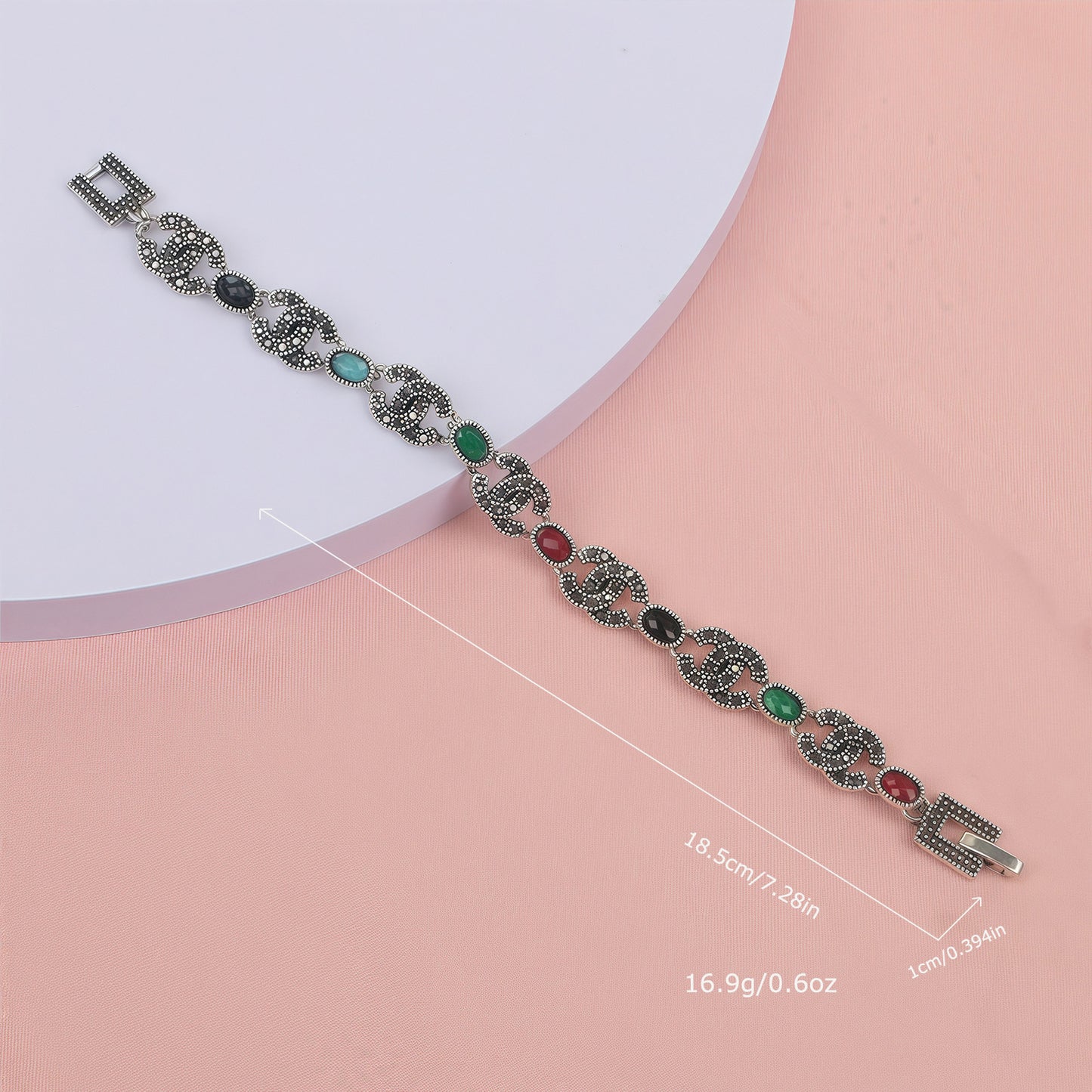 Women's Personality Retro Ethnic Style Inlaid Turquoise Bracelet