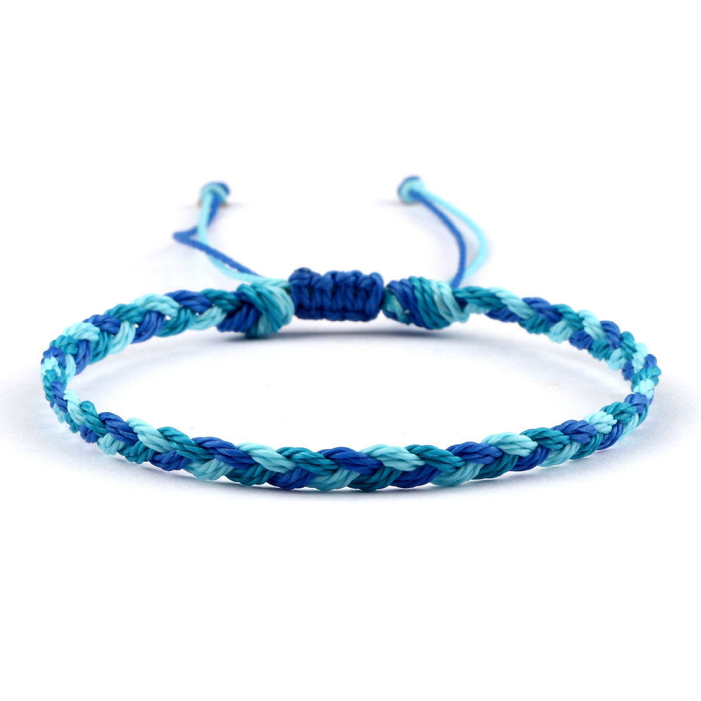 Creative Twist Weave Taiwanese Wax Handmade Hand Unisex Twin Bracelet