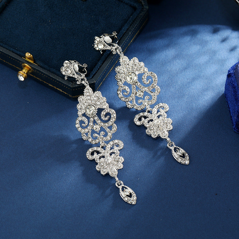 Tassel Ear Clip Vintage Court Style Rings