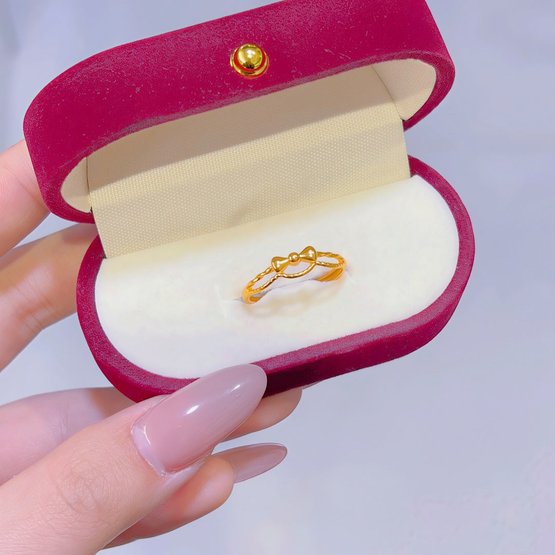 Women's Alluvial Gold Retro Affordable Luxury Design Brass Plated Fashion Ring