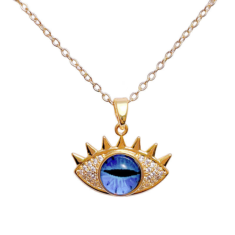 Eye Female Fashion Personality Titanium Steel Clavicle Necklaces