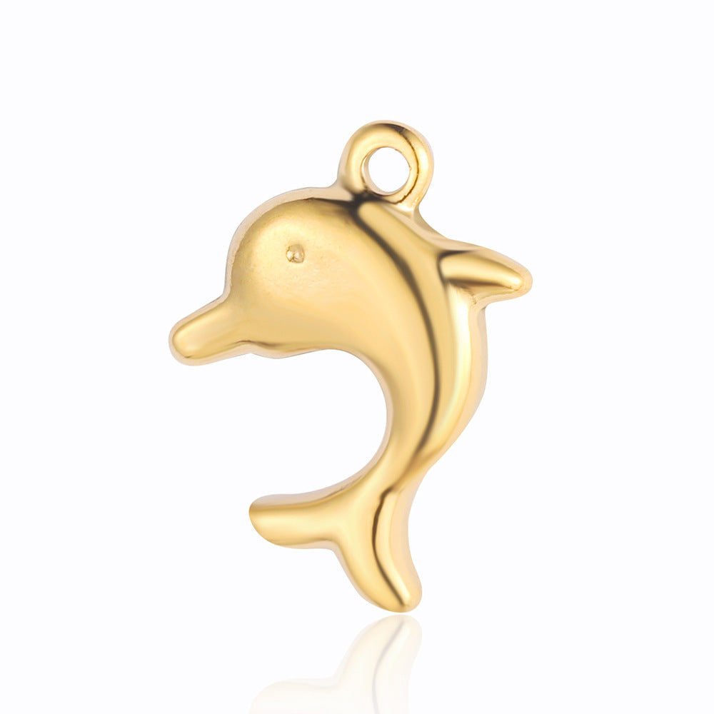 Bowknot Stainless Steel Ornament Accessories Dolphin Pendants