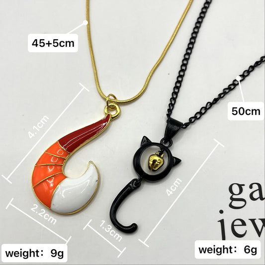 Hook Fox Tail Snake Chain Clavicle Pendants