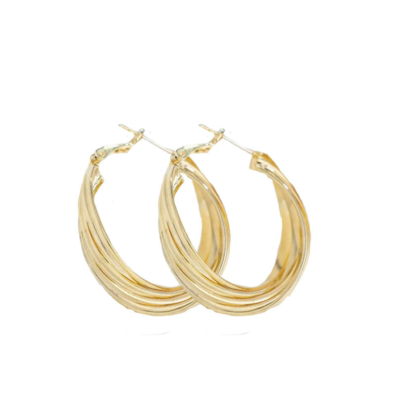 Women's Retro Style Metal High-grade Ear Trendy Design Eardrops Earrings